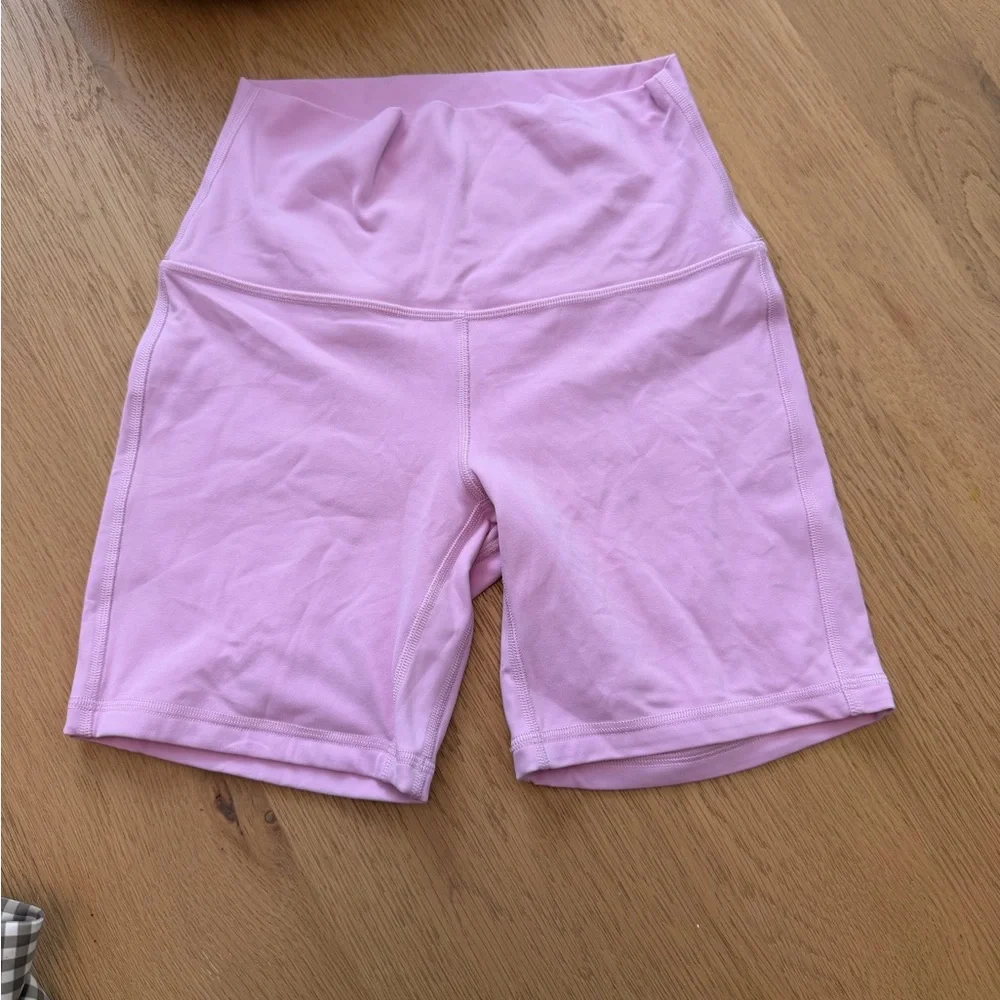 lululemon athletica High-Waist Pastel Pink Bike Shorts